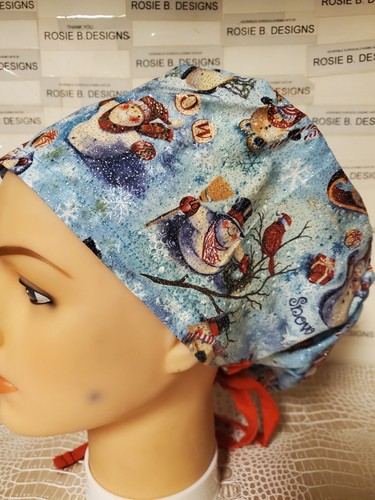 Glitter SNOW AND FLAKES/HEROES NURSES/pixie Euro cap/Rn's, Dr's,medical staff - Picture 2 of 3
