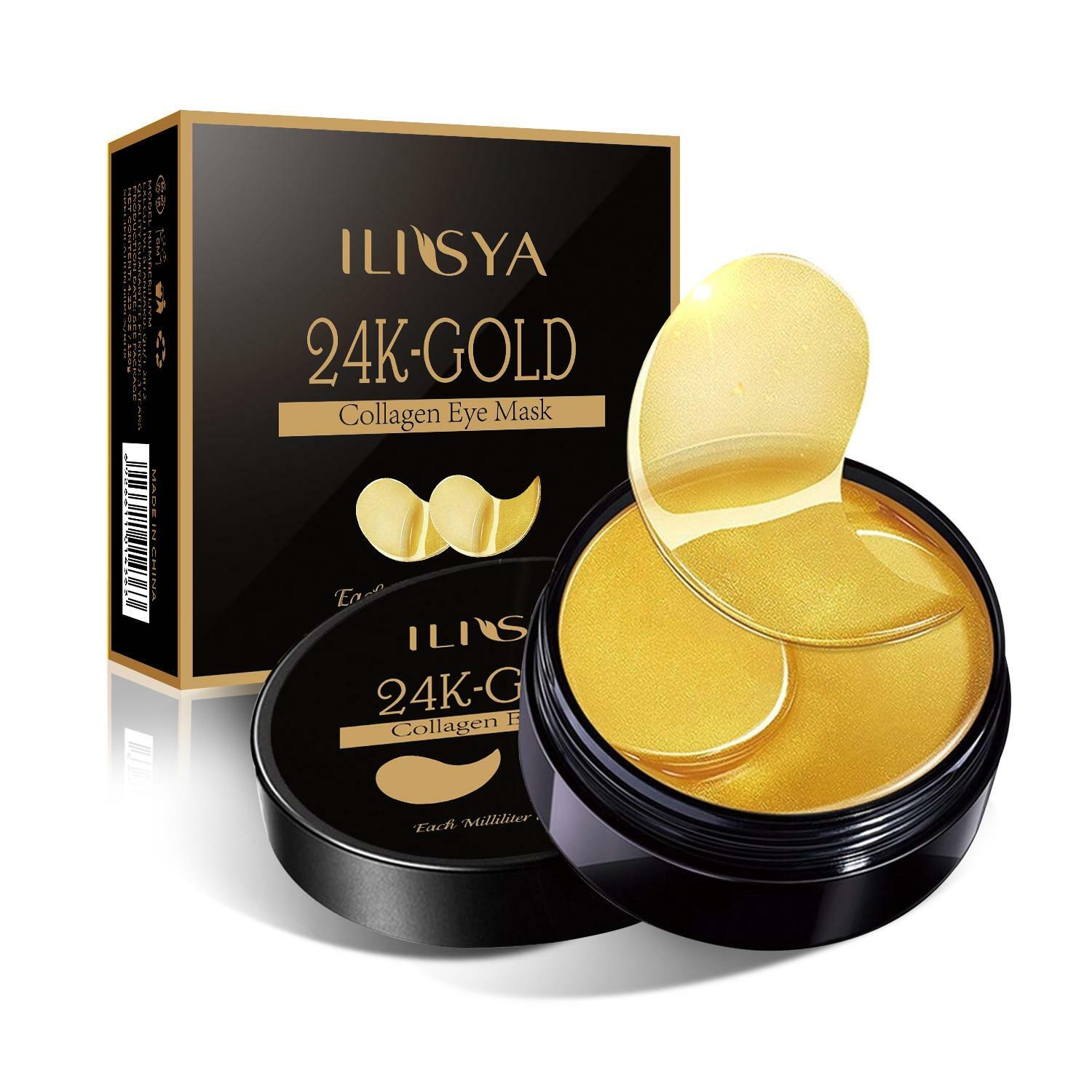 24K Gold Collagen Eye Mask with Seaweed Gel Reduces Dark Circles and Puffiness  -image