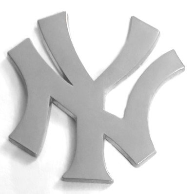 Yankee Pins NYY Pin SCARCE New York Yankees LG Sil NY Logo Pin Licensed ...