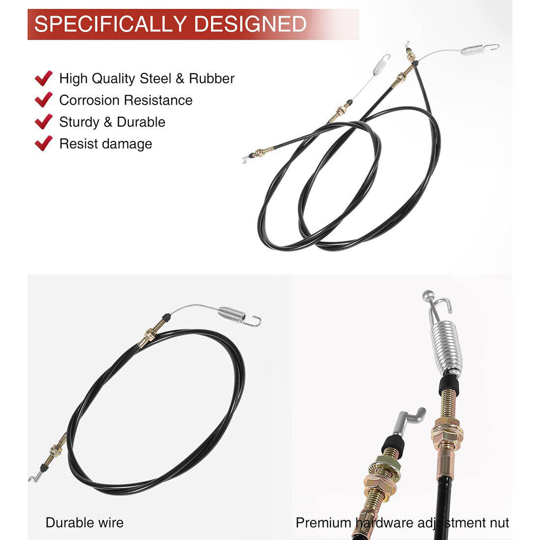 Cables Set of 2 Shifter for Chuck Wagon Trail Wagon 2-11082 American Land Master