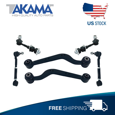 6PCS REAR LATERAL ASSIST+ UPPER CONTROL ARM+LINKS LH/RH for 06-10 TOYOTA RAV-4
