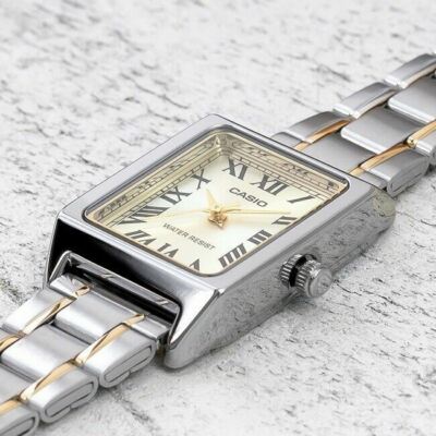 Casio LTP-V007SG-9B Analog Ladies Champagne Dial Stainless Steel 