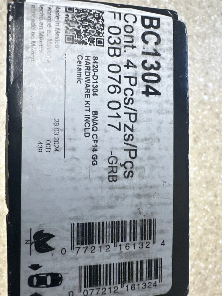 Juego de pastillas de freno Bosch BC1304 para LEXUS LX570, TOYOTA LAND CRUISER/SEQUOIA/TUNDRA Foto 2 de 4