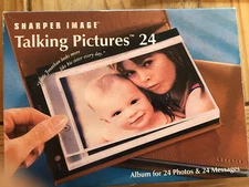 SHARPER IMAGE TALKING PICTURE ALBUM FOR 24 PHOTOS 4X6  AND 24 MESSAGES NEW GC600