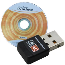 USB Dual Band Wifi Dongle 600Mbps 2.4GHz 802.11AC Wireless Network Adapter Mini