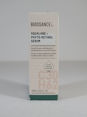 Biossance Squalane + Phyto-Retinol Serum Vegan 1.01oz Firm Reduce Wrinkles