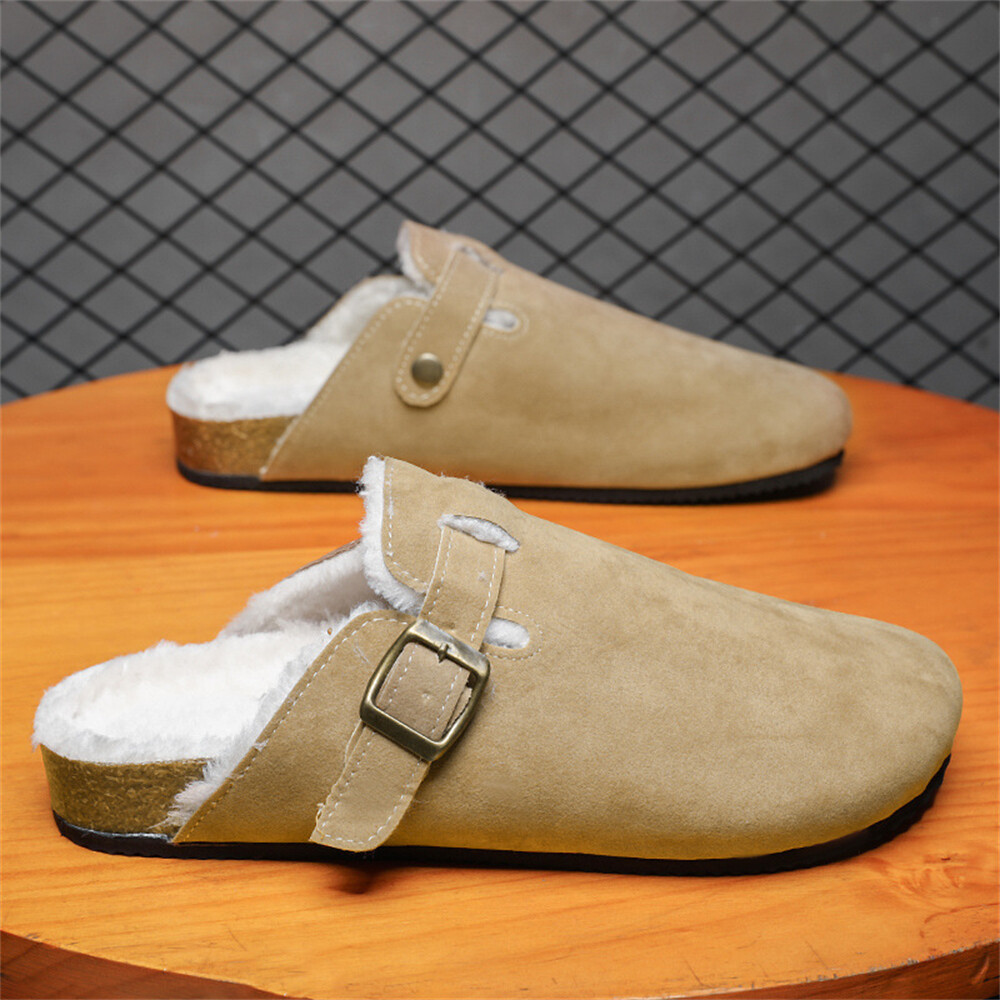 SAOLA Zoccoli in sughero uomo suola antiscivolo ciabatte calde sandali mules con fibbia regolabile