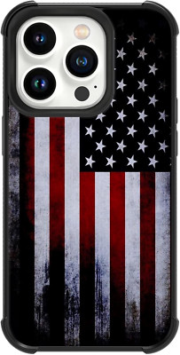 Tnarru American Flag Case for iPhone 14 Pro - Scratchproof & Shockproof