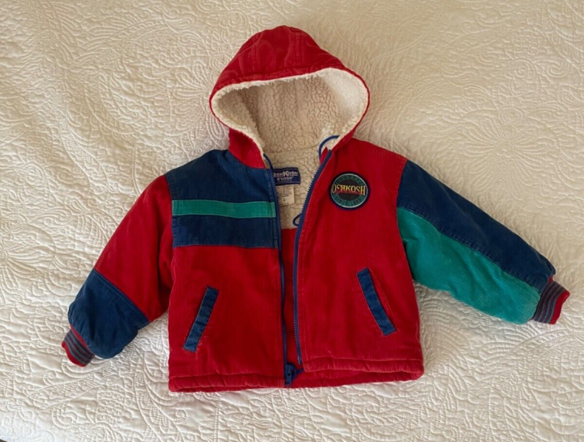 4 Vintage Oshkosh B'gosh Toddler Boys Corduroy Jacket Full