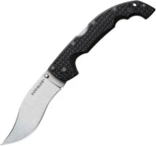 Cold Steel XL Voyager Lockback Vaquero 5.5" AUS-10A Black Folding Knife 29AXV