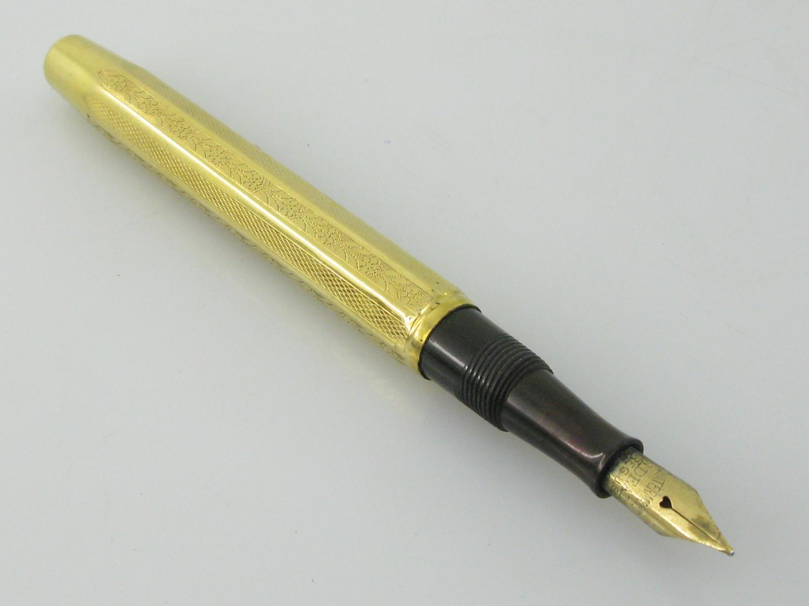 OCTAGONAL WATERMAN FÜLLER - JUGENDSTIL - ROLLED GOLD FOUNTAIN PEN | eBay