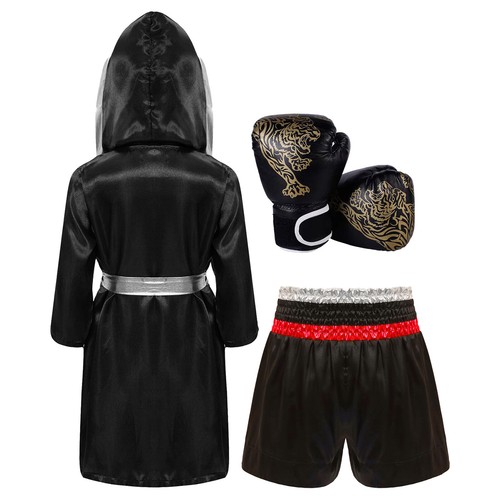Kids Boys Set Training Outfit Costume Suit Martial Arts Masquerade Muay Thai - Picture 57 of 66