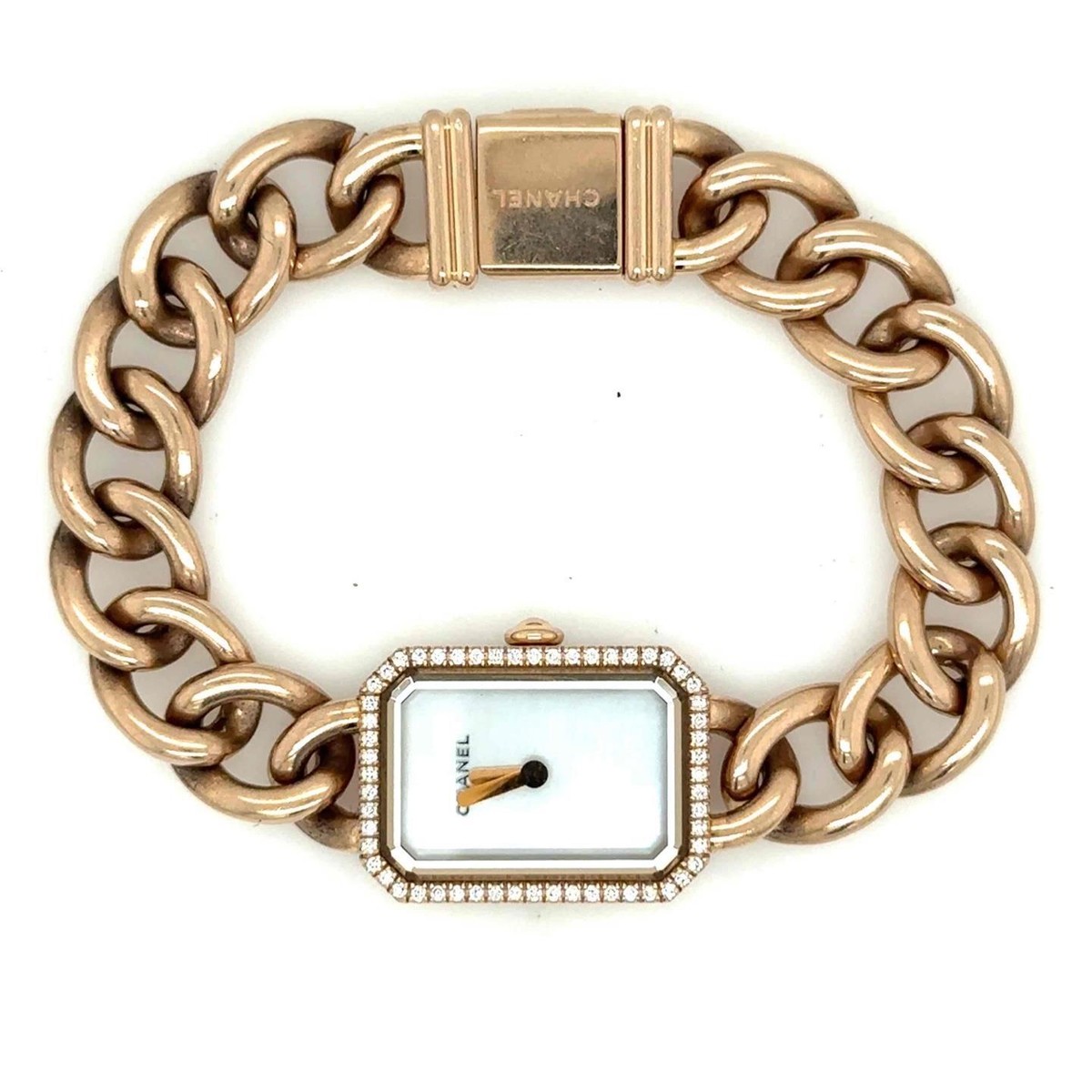Chanel Premiere Quartz 16mm 18k Rose Gold MOP Dial & Diamond Bezel