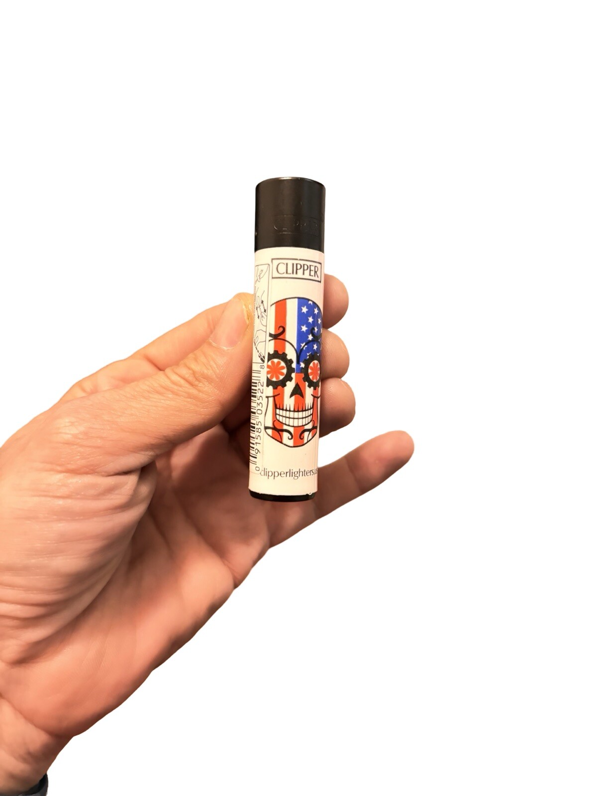 S Classic Large Reusable Lighter Patriotic Sugar Skull