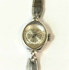 Woman's Vintage GRUEN 14K White Gold Case 17 Jewels Swiss Watch