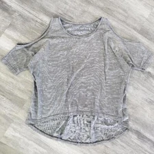 Black White Striped Gross Open Shoulder Short Sleeve