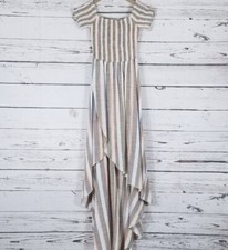 Show Me Your Mumu Dress Womens Striped Off-Shoulder Willa Maxi in Shorebert NWT