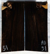 African Blackwood 51 Knife Scales 3.7"x 1.5-1.8"x 5/16" note defects