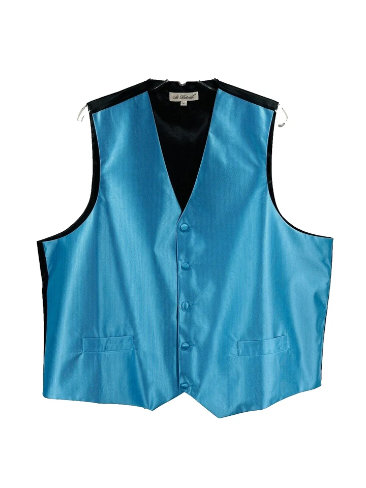 St. Patrick Men's Turquoise Vest 5 Buttons Front Pockets Polyester Sizes 2XL-3XL - Image 4 of 4