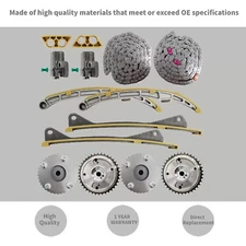 Timing Chain Kit w/ VVT Gear For Hyundai KIA Santa Fe Sorento Genesis 3.3L G6DH