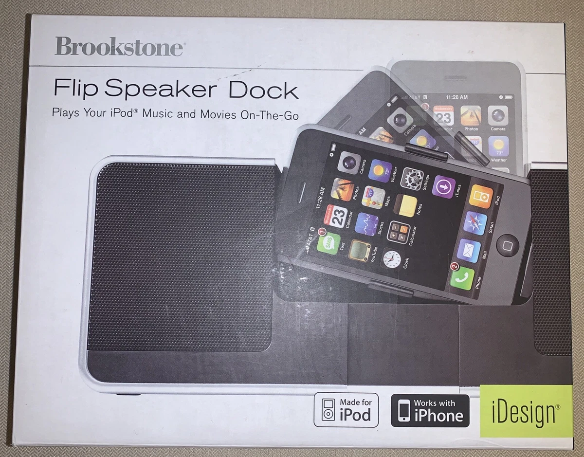 Brookstone flip store speaker dock