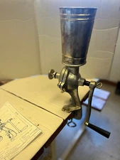 1980's vintage Romanian coffee and grains grinder manual crank new old stock