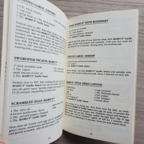Vintage Mamos Kochbuch mit Mamos Knoblauchsauce von Michelle D. Dean 1997 - NEU - Bild 2 von 2