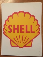 Tin Sign Vintage Shell Gas Station Motor Oil
