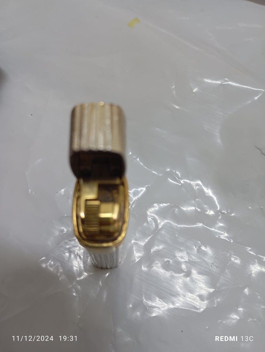 CHRISTIAN DIOR PARIS GAS LIGHTER (SILVER /GOLD ) Tone Swiss made