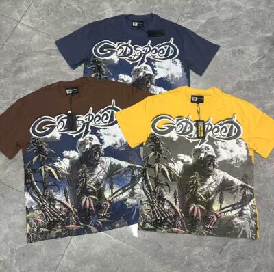 NEW Godspeed Skeleton Farmer in the Field printing Tee Mens Cotton T-shirt
