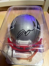 JC Jackson Signed New England Patriots Mini Helmet - COA