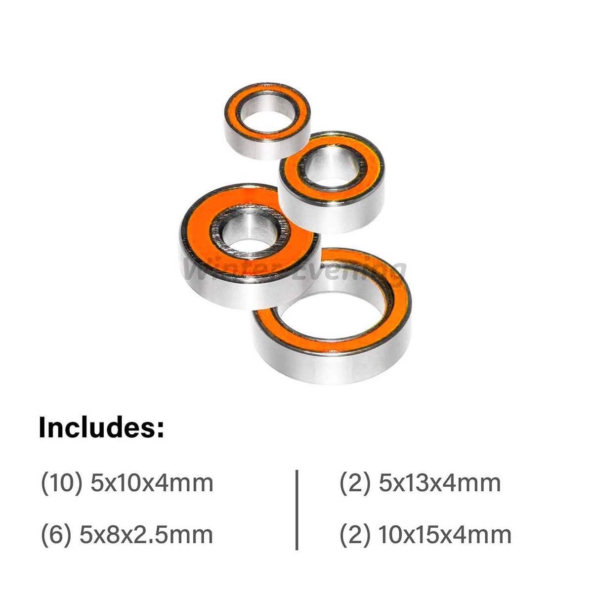 Kit De Rodamientos Sellados MAXRC Para Team Losi TLR 22, 22T, 22SCT 3.0/4.0/5.0 – 20 Piezas, Escala 1/10