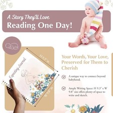 Gender Neutral Pregnancy Journal - New Mom Gift Book with Keepsake Pages
