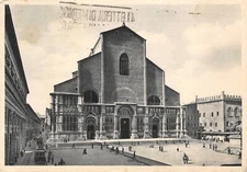 A9144) BOLOGNA BASILICA DI S PETRONIO ANIMATED TRAVELLED IN 1943
