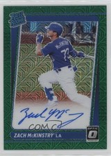 2021 Panini Donruss Optic Green Mojo Prizm 27/99 Zach McKinstry #RRS-ZM Auto v9t