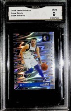 2019-20 Panini Stickers Mini Foil #74 Luka Doncic Dallas Mavericks Graded MINT G