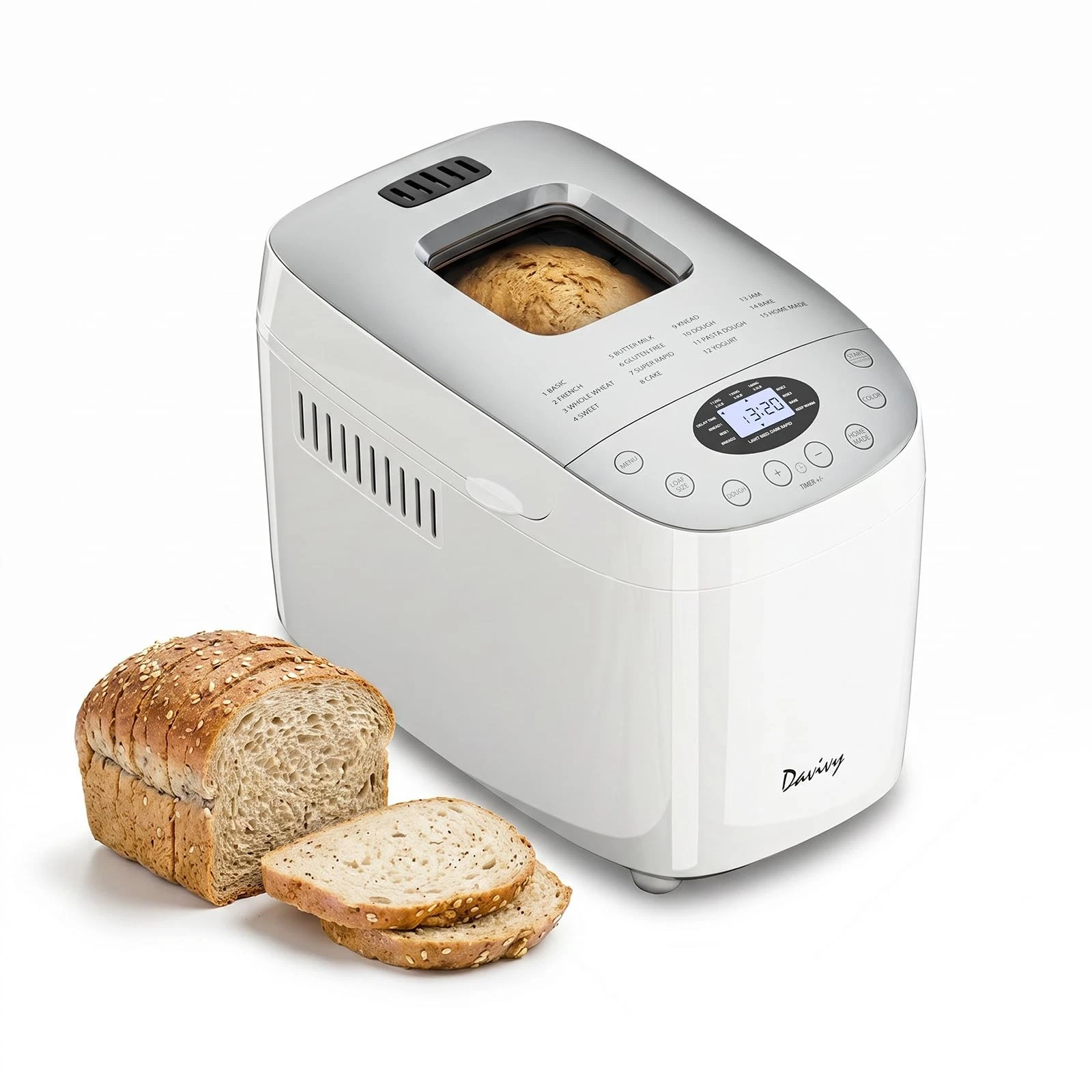Bread Maker Machine 3.5LB 15 Programs 2 Dough Kneading Paddles - Bake Bread