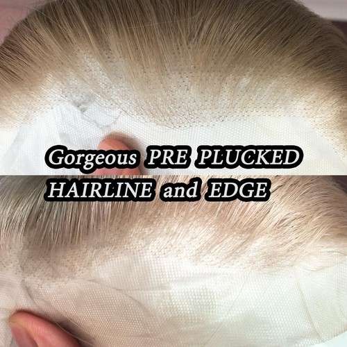 Ash Blonde Wig Long Straight Honey Blonde Brown Synthetic Lace Front Wigs Pre... - Picture 2 of 9
