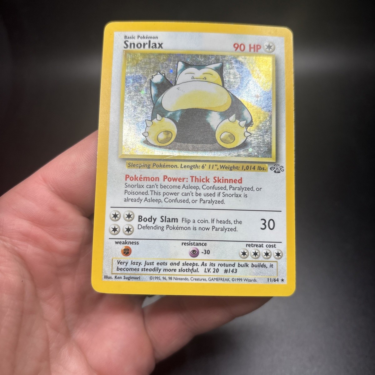 Snorlax 11/64 Pokemon 1999 Jungle Unlimited Set Holo Rare MP -j | eBay