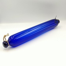 Bristol Blue Glass Rolling Pin Antique Kitchen Display Victorian