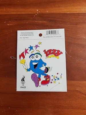 1996 Atlanta Olympics Vintage Izzy Mascot Vinyl Sticker Collectible NM-MT 