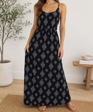 Pink Republic Maxi Dress Woman's Black White Geometric Pattern Size Large