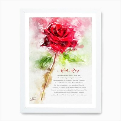 Red Rose Art Print Framed Wall Art Poster Canvas Print Picture