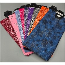 Bandana Lot 9 Piece Paisley Galaxy Print Assorted Cotton Biker Streetware