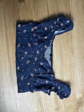 Cotton On Dark Blue Floral Top Size Medium
