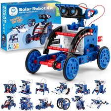STEM Solar Robot Building Kit, 12-in-1 Gift for Boys Ages 8-13