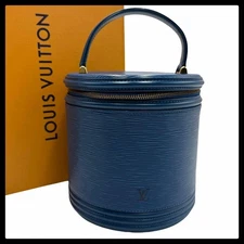 6142 Beautiful Condition Louis Vuitton Epi Cannes Handbag M48035 Blue