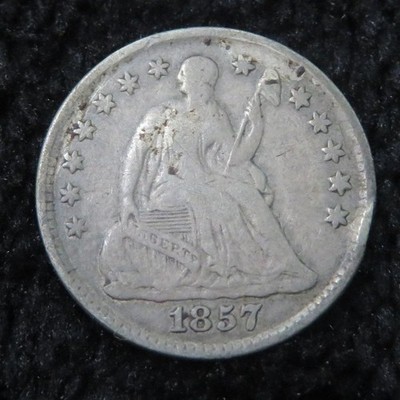 1857 Seated Liberty Half Dime * Full Liberty * Better Grade * 5087