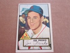 1952 Topps Joe Presko St.Louis Cardinals Rookie Red Back Baseball Card