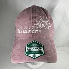 Sea Isle City NJ New Jersey Hat Pink OSFA Adjustable Embroidered Legacy Cap